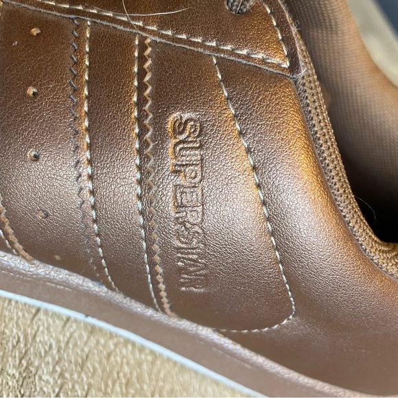 Adidas Metallic Bronze Superstar Sneaker Copper women’s size 8.5 - Picture 8 of 12